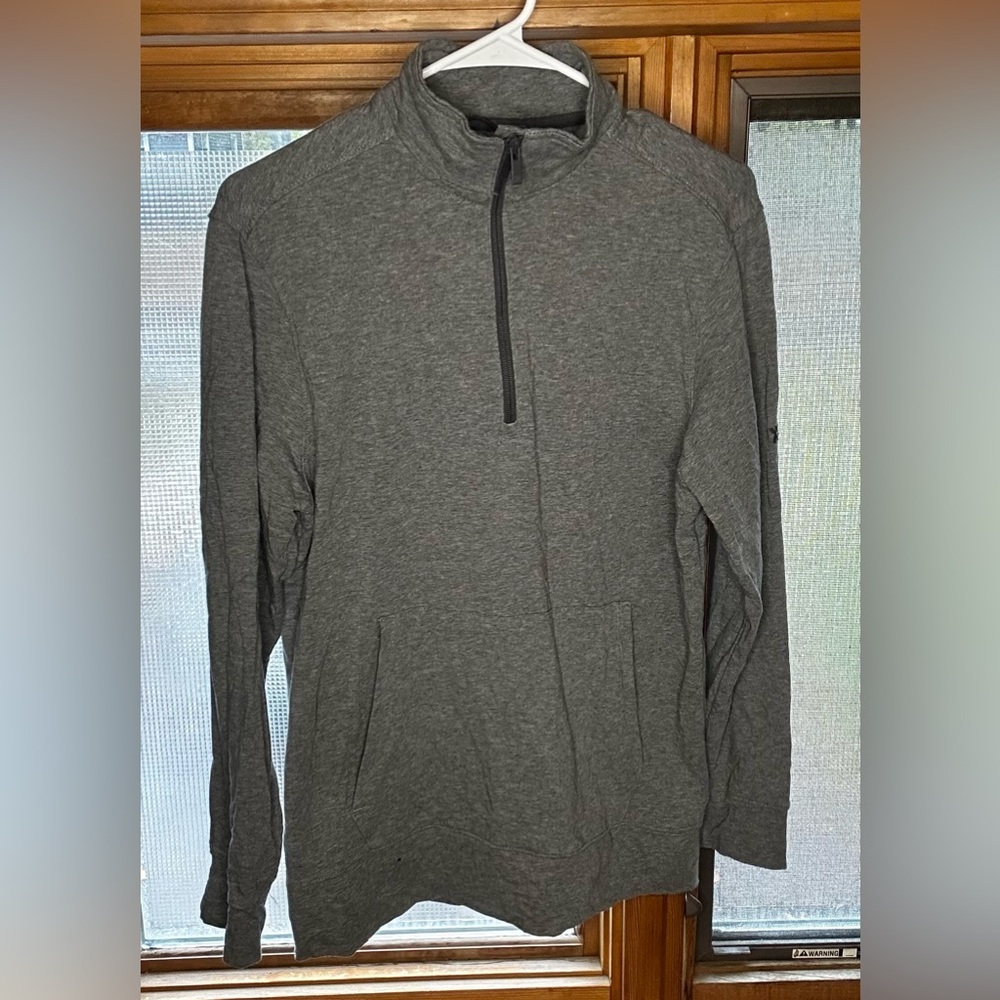 Men's Charcoal Zip-Up Sweater